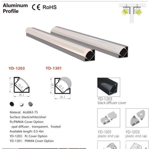 OEM Al6063 Aluminum Profile For Led strip light